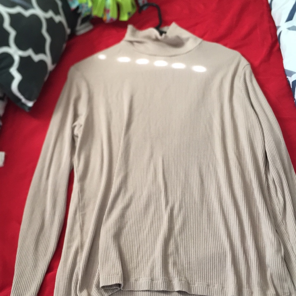 Tan colored turtleneck
